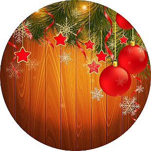 Capa Fundo Feliz Natal Com Elástico Decoração Natalina
