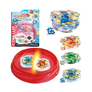 Pião Zip Zap Carrinho Lançador Truck Car Beyblade Brinquedo