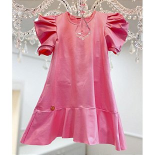 vestido infantil com manga princesa