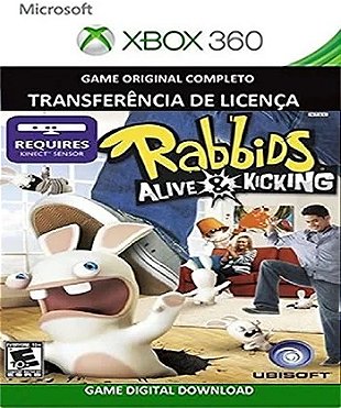 Jogo Rabbids E Kicking Xbox 360 Kinect Midia Fisica em Promoção na