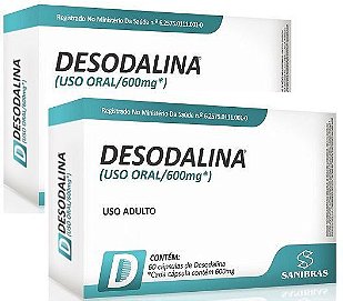 Desodalina Sanibrás 600mg c/ 60 Cápsulas + Monaliz 30 Comprimidos