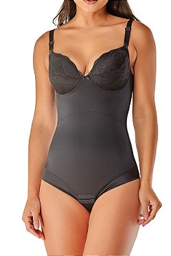 Body Modelador Amamentação Sem Bojo - Preto - Ela Lingerie