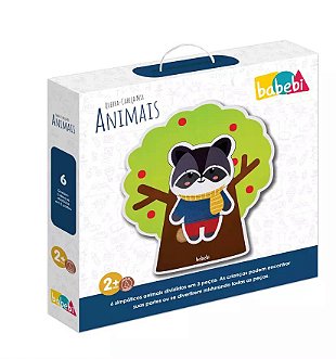 Quebra Cabeça Infantil 3D Madeira MDF Alfabeto 26 Peças Dog Toy Mix