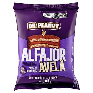 Alfajor Dr Peanut Chocolate Branco 55g - Natunutra