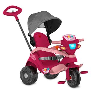 Moto Eletrica Infantil Triciclo Bandeirante Banmoto 6V Rosa - Maçã Verde  Baby