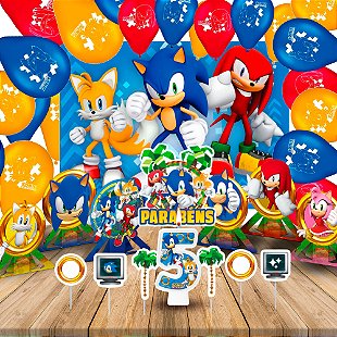 Decoracao aniversario sonic