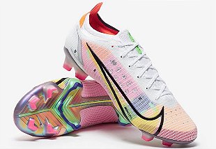 Chuteira Nike Nike Mercurial Vapor 14 Elite branca e rosa( campo) - Shop  Futebol