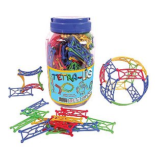 Cometa Brinquedos, Jogo de Encaixe, Blocos com 60 peças, Colorido, Multicor