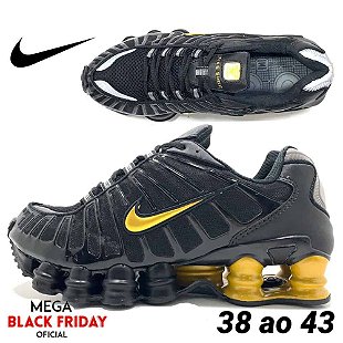 nike shox tl preto e verde
