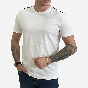 Camiseta Calvin Klein Jeans Lettering Branca/Azul  Camiseta calvin klein,  Camisa calvin klein, Camiseta masculina