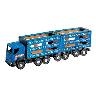 Caminhão De Brinquedo Grande Bi Trem Lona De Plástico - GL3 SHOP -  BRINQUEDOS