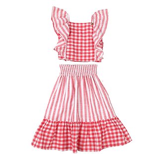 Vestido xadrez-roupas femininas pronta entrega viscolycra - R$ 199.99, cor  Vermelho #124794, compre agora