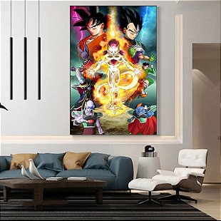 Quadro Decorativo Desenho Dragon Ball Z Goku Salas