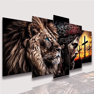 Kit 02 Quadros Decorativo Tigre Sala em Full Hd e 4k