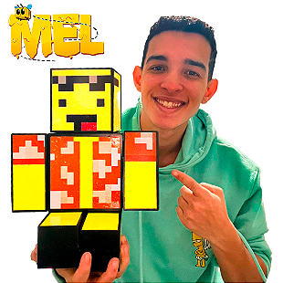 Boneco do Marcelodrv - MINECRAFT de Espuma - 30cm - Curta Loja - Produtos  Licenciados de Influenciadores