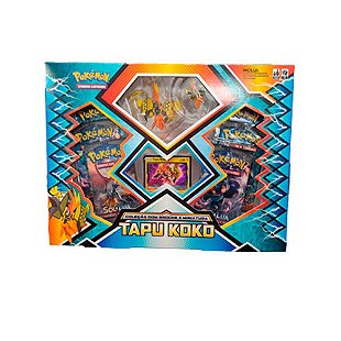 Box de Cartas - Pokémon - Tapu Koko - Miniatura - 37 Cartas - Copag