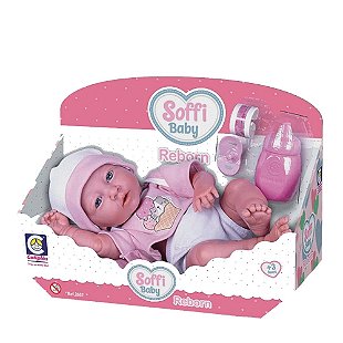 Boneca Bebe Reborn Hora do Lanche Baby Ninos - Cotiplás 2406 - Fabrica da  Alegria