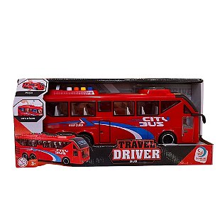 Mini Ônibus De Fricção City Driver Amarelo Cardoso Toys - Pequenos