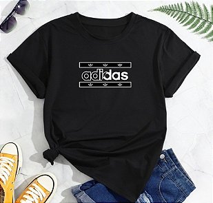 T-Shirt Estilosa 100% Algodão Adidas - Atacado 44 Goiânia.