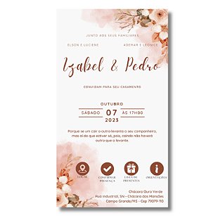 Convite de Casamento Digital Editável Frete Grátis Promoção