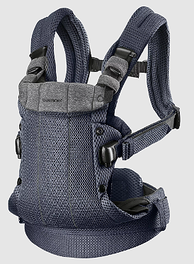 BabyBjorn Baby Carrier Harmony Black 0-3 anos, Malha 3D Canguru