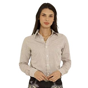 Camisete Feminina Xadrez Terra de Peão - Rooster Center Moda Country