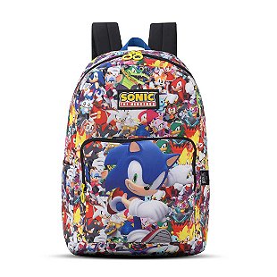 Mochila Infantil Grande Sonic Feito Para Correr - Preto