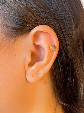 Piercing Tragus Reto Bolinha em Prata 950