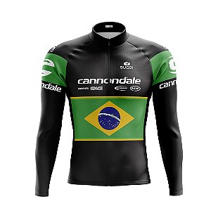 Camisa de Ciclismo Masculina Champion Brasil Manga Longa PRO