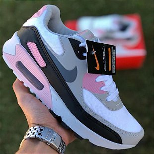 tenis nike air max cinza e rosa