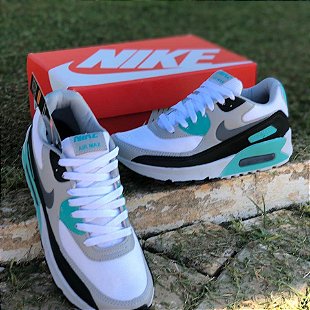 air max 90 azul bebe e branco