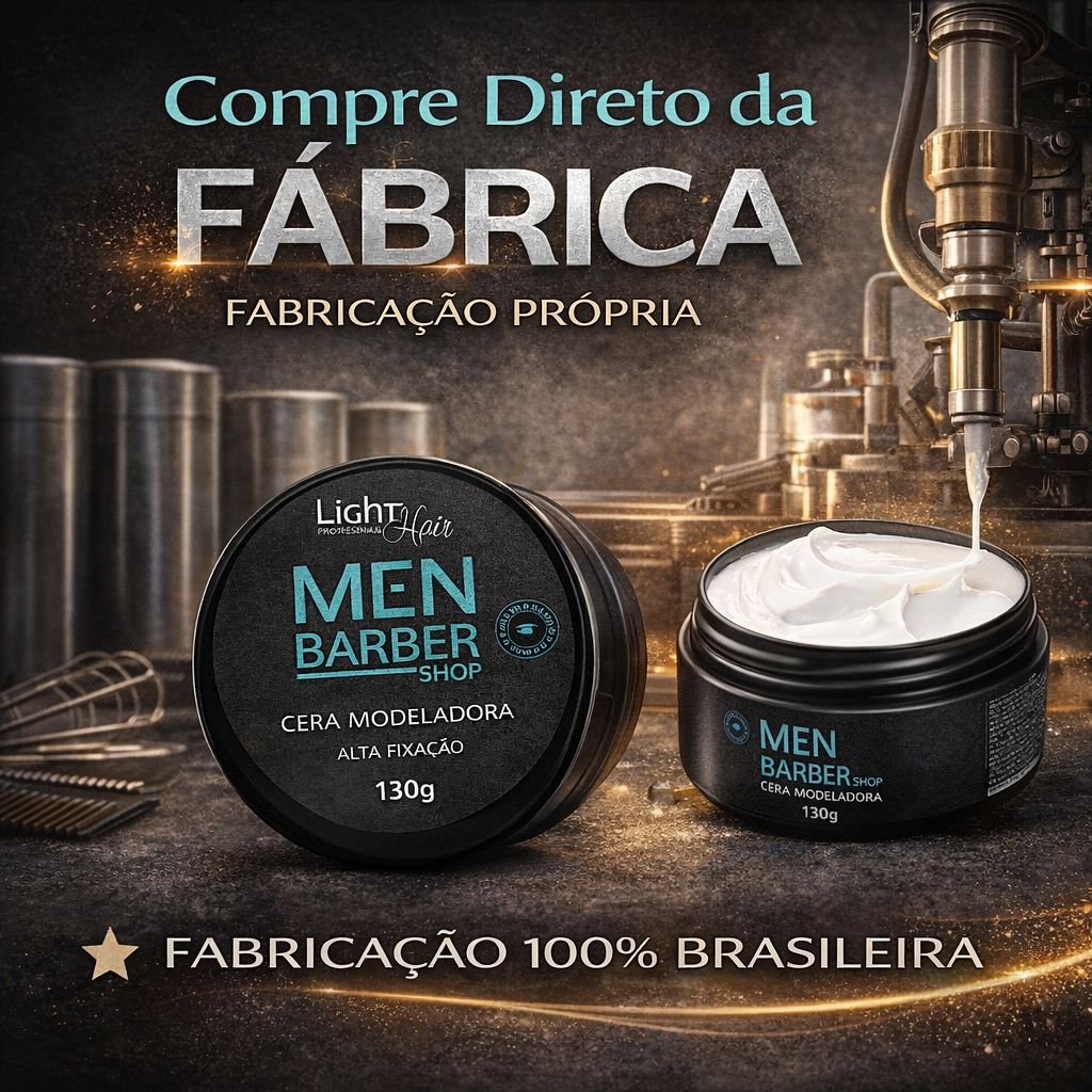 Cera Modeladora Barba Cabelo e Bigode Barber Shop 130g - Light
