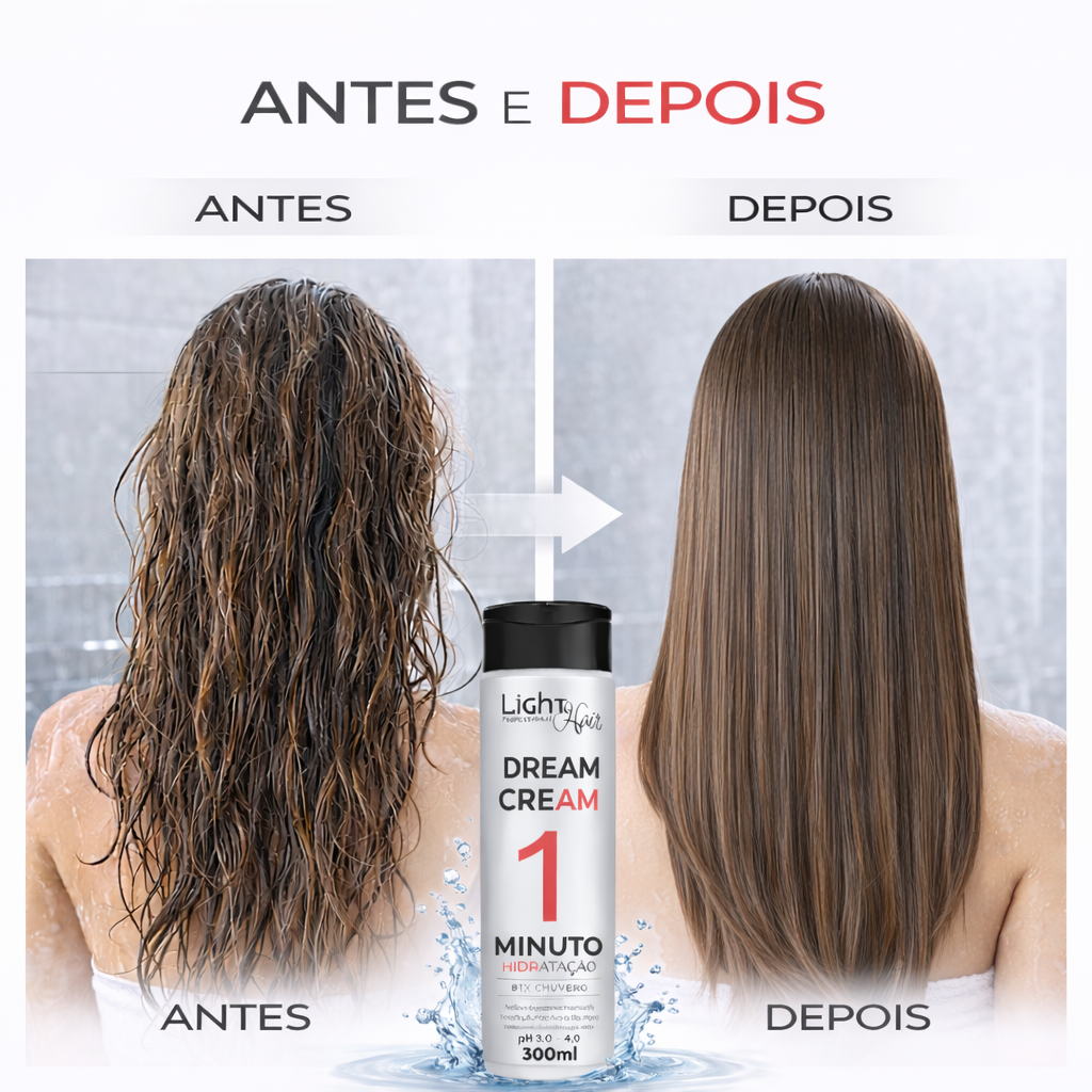 Hidratação 1 Minuto Dream Creeam Btx Chuveiro - 300ml Light Hair