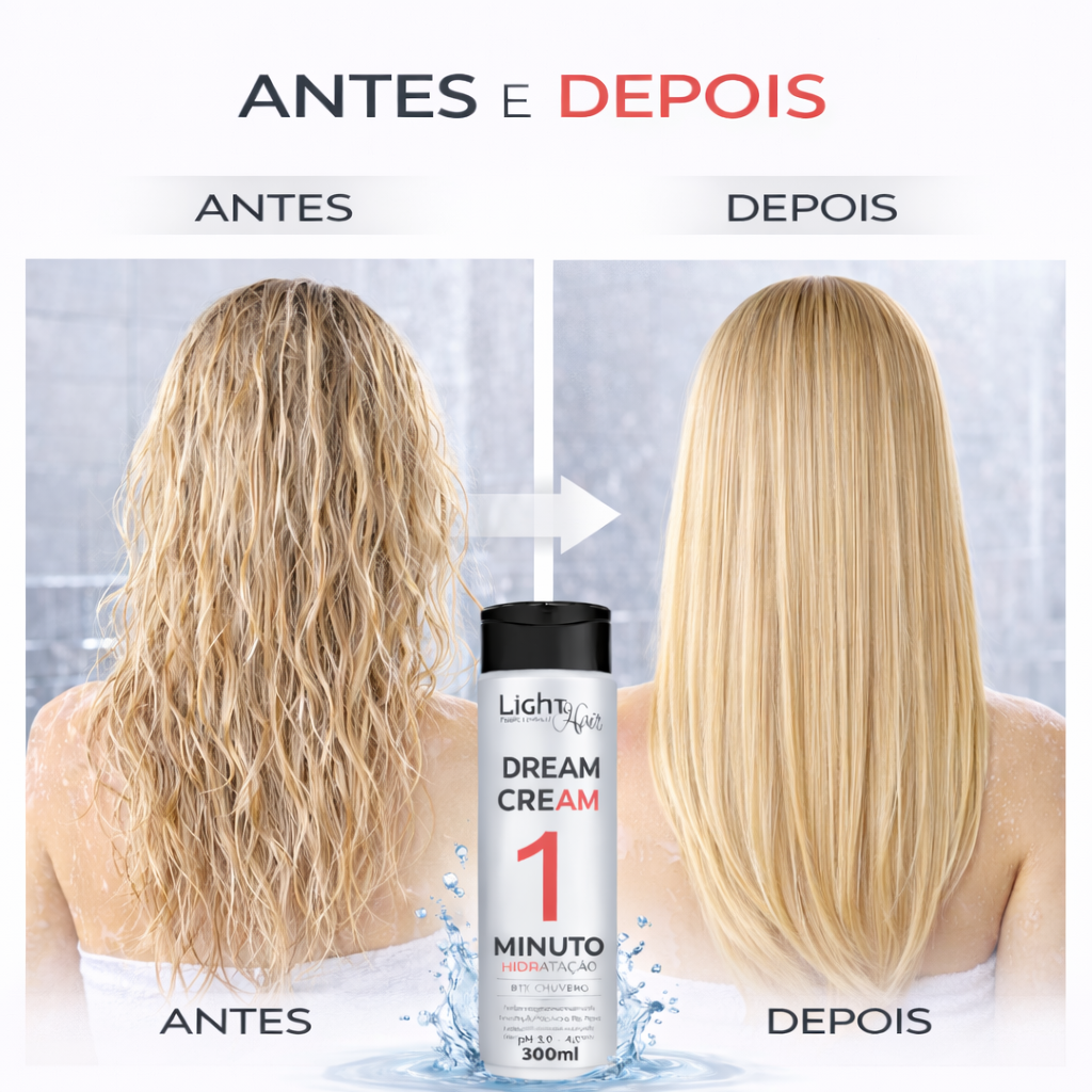 Hidratação 1 Minuto Dream Creeam Btx Chuveiro - 300ml Light Hair