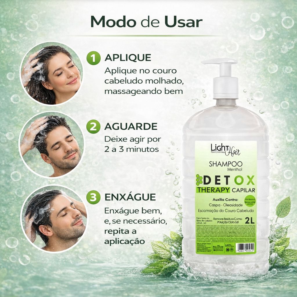 Shampoo Detox Terapy Capilar Higienizador Lavatório - 2L Light