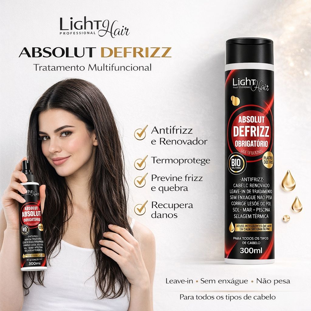 Defrizz Absolut Obrigatório Multifuncional - 300ml Light Hair