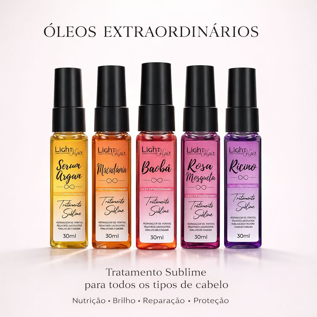 Óleo de Macadâmia - 30ml Light Hair - Loja Light Hair Professional