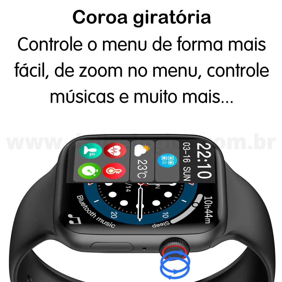 Comprar Smartwatch Iwo Watch 7 2022 + Fone Sem Fio + Pulseira Extra - R$295,90 - Use Dali - Vestuário e Acessórios