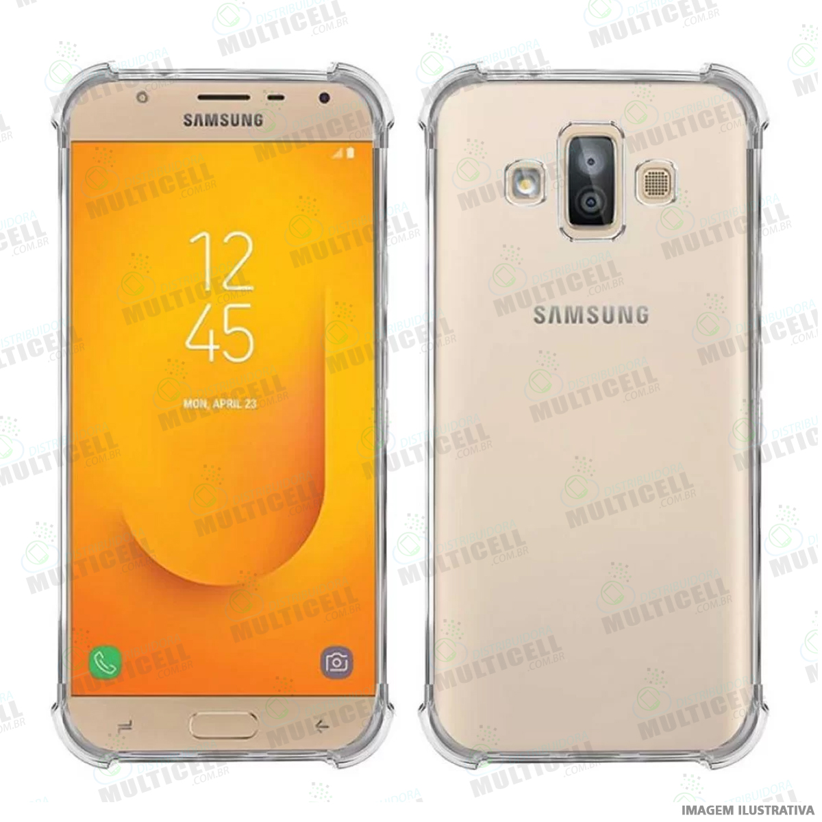 CAPA CASE SILICONE TPU TRANSPARENTE ANTI-SHOCK ANTI-IMPACTO SAMSUNG J720 J7  DUO - Distribuidora Multicell a mais completa em peças,componentes e  acessórios para celular e tablet