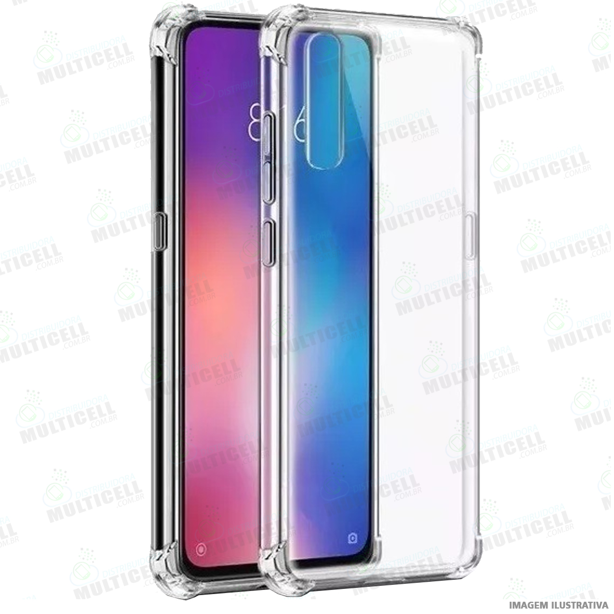 CAPA CASE SILICONE TPU TRANSPARENTE ANTI-SHOCK ANTI-IMPACTO XIAOMI MI9 / MI  9 / MI-9 - Distribuidora Multicell a mais completa em peças,componentes e  acessórios para celular e tablet