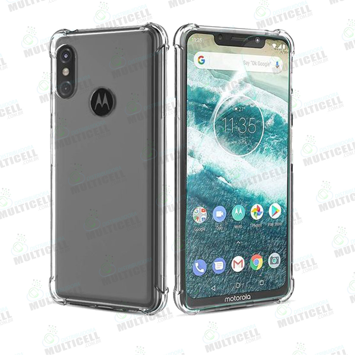 CAPA CASE SILICONE TPU TRANSPARENTE ANTI-SHOCK ANTI-IMPACTO MOTOROLA XT1941 MOTO  ONE - Distribuidora Multicell a mais completa em peças,componentes e  acessórios para celular e tablet