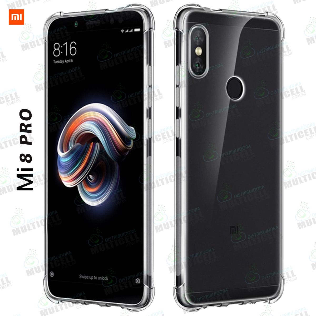 CAPA CASE SILICONE TPU TRANSPARENTE ANTI-SHOCK ANTI-IMPACTO XIAOMI MI 8 / MI  8 PRO - Distribuidora Multicell a mais completa em peças,componentes e  acessórios para celular e tablet