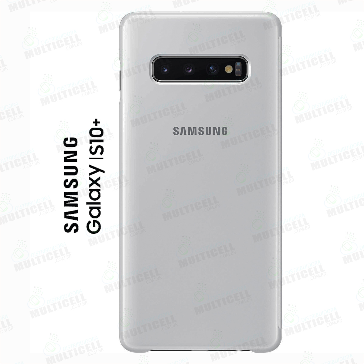 CAPA CASE SILICONE COVER SAMSUNG G975 G975F GALAXY S10 PLUS S10+ BRANCA -  Distribuidora Multicell a mais completa em peças,componentes e acessórios  para celular e tablet