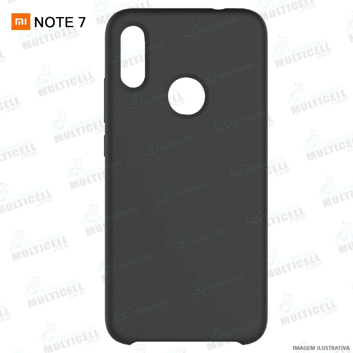 CAPA CASE SILICONE COVER XIAOMI REDMI NOTE 7 M1901F7G PRETA - Distribuidora  Multicell a mais completa em peças,componentes e acessórios para celular e  tablet