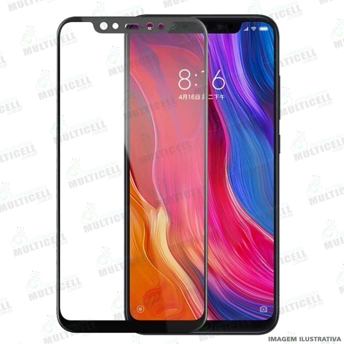 PELÍCULA DE VIDRO 3D 5D XIAOMI MI A2 LITE - Distribuidora Multicell a mais  completa em peças,componentes e acessórios para celular e tablet