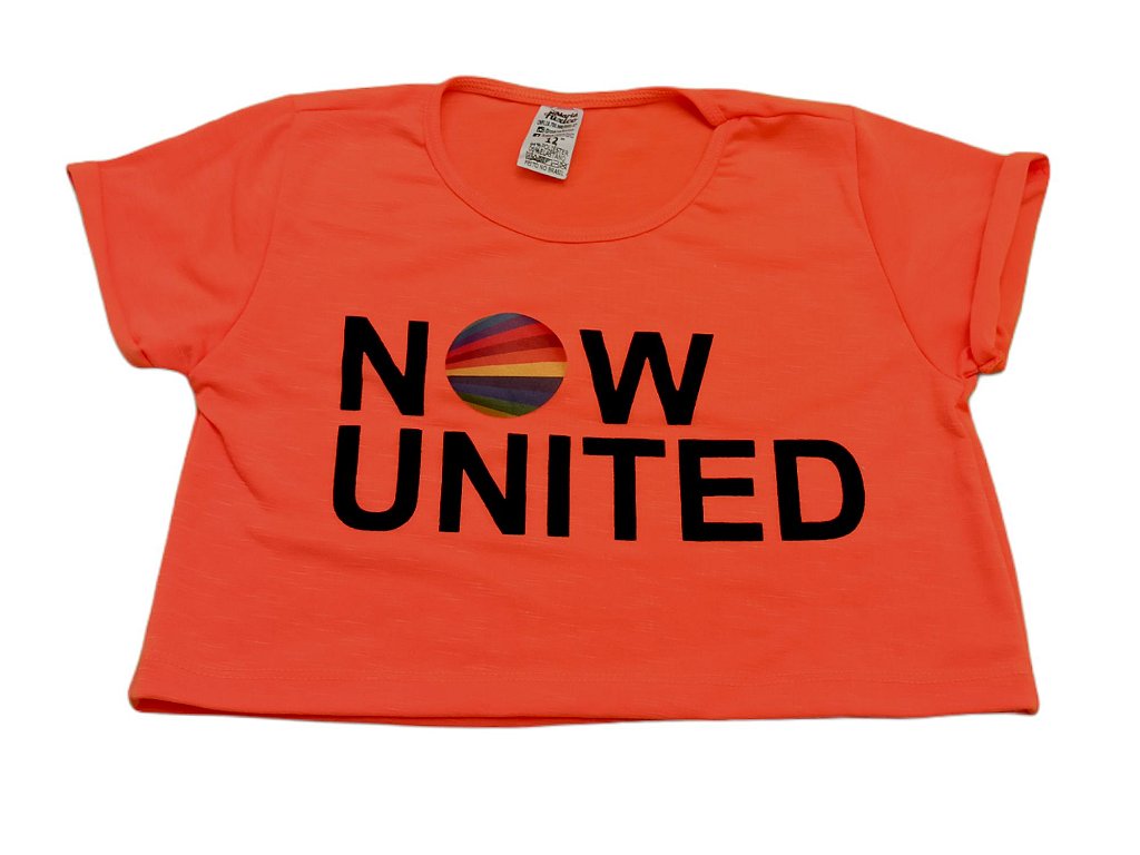 camiseta do now united cropped