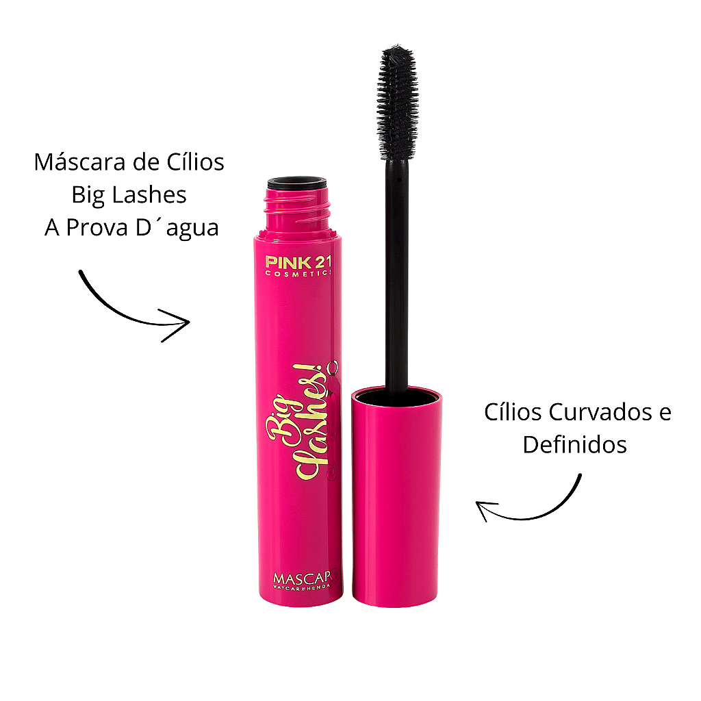 Máscara Para Cílios Big Lashes Pink 21 - LOJA MAKE A