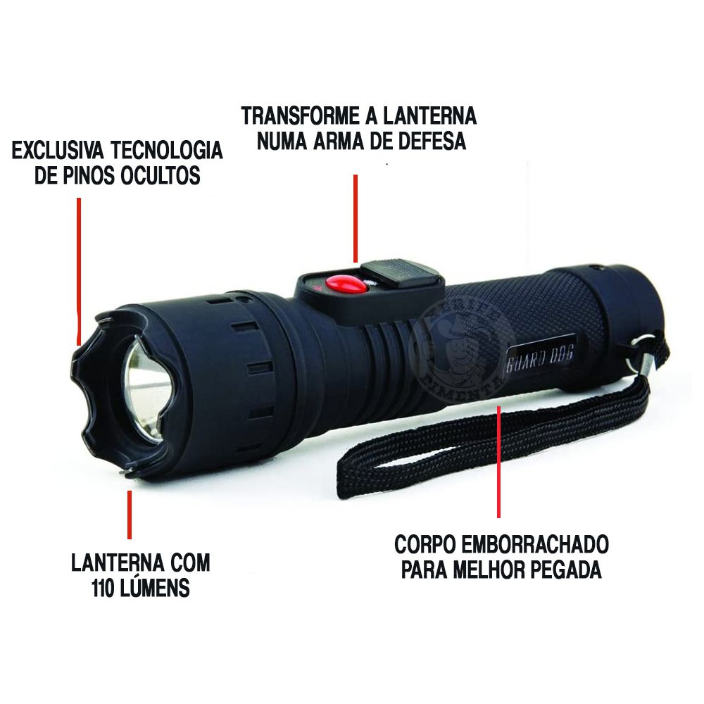 Lanterna Arma de Choque Guard Dog Stealth com Corpo Emborrachado - Spray de  Pimenta e Armas de Choque. FRETE GRÁTIS PARA TODO O BRASIL