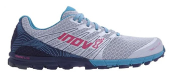 Tenis INOV 8 Corrida Trilha TRAILTALON 250 Prata Azul Rosa NIVEL BOX Equipamentos Esportivos