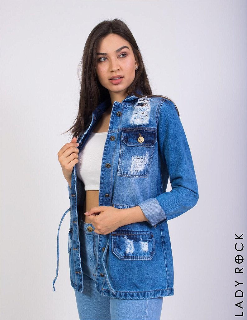 jaqueta parka jeans